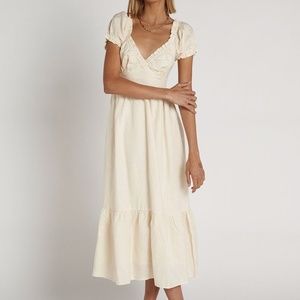 DISSH Cream Maxi Linen Dress